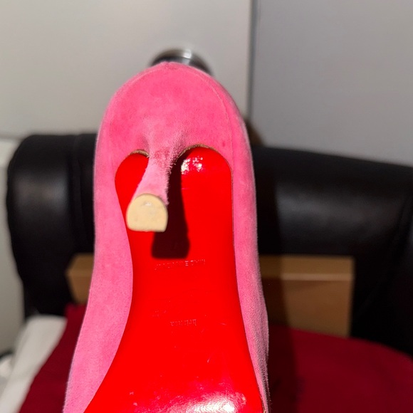 Christian Louboutin Pink Heels with Iconic Red Soles - Picture 6 of 16